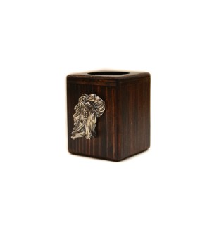 Bay Horse - wooden candlestick with a horse, a unique keepsake after the loss of a dog, handmade by Art-Dog