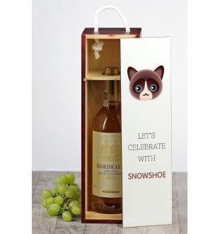 Schneeschuh - Weinkiste mit Grafik und Aufschrift der Marke Art-Dog