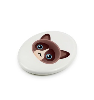 Snowshoe  płyta nagrobna z kotem Art-Dog