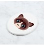 Chat des neiges - une plaque funéraire en céramique avec une illustration et un texte de la marque Art-Dog