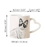 Snowshoe - cat mug, adorable heart-shaped handle mug, universal gift from Art-Dog brand