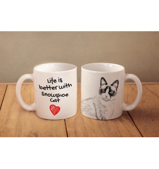 Snowshoe - cup with a cat, cup with a photo, personalized gift from the Art-Dog brand