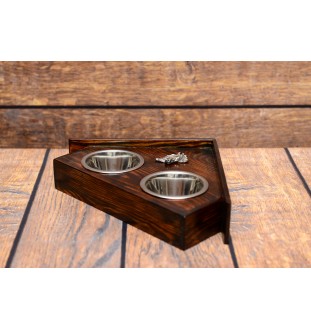 Cheval bai - support en bois avec des bols pour cheval, bols décoratifs pour chien, cadeau pour l'adoption d'un cheval de la marque Art-Dog