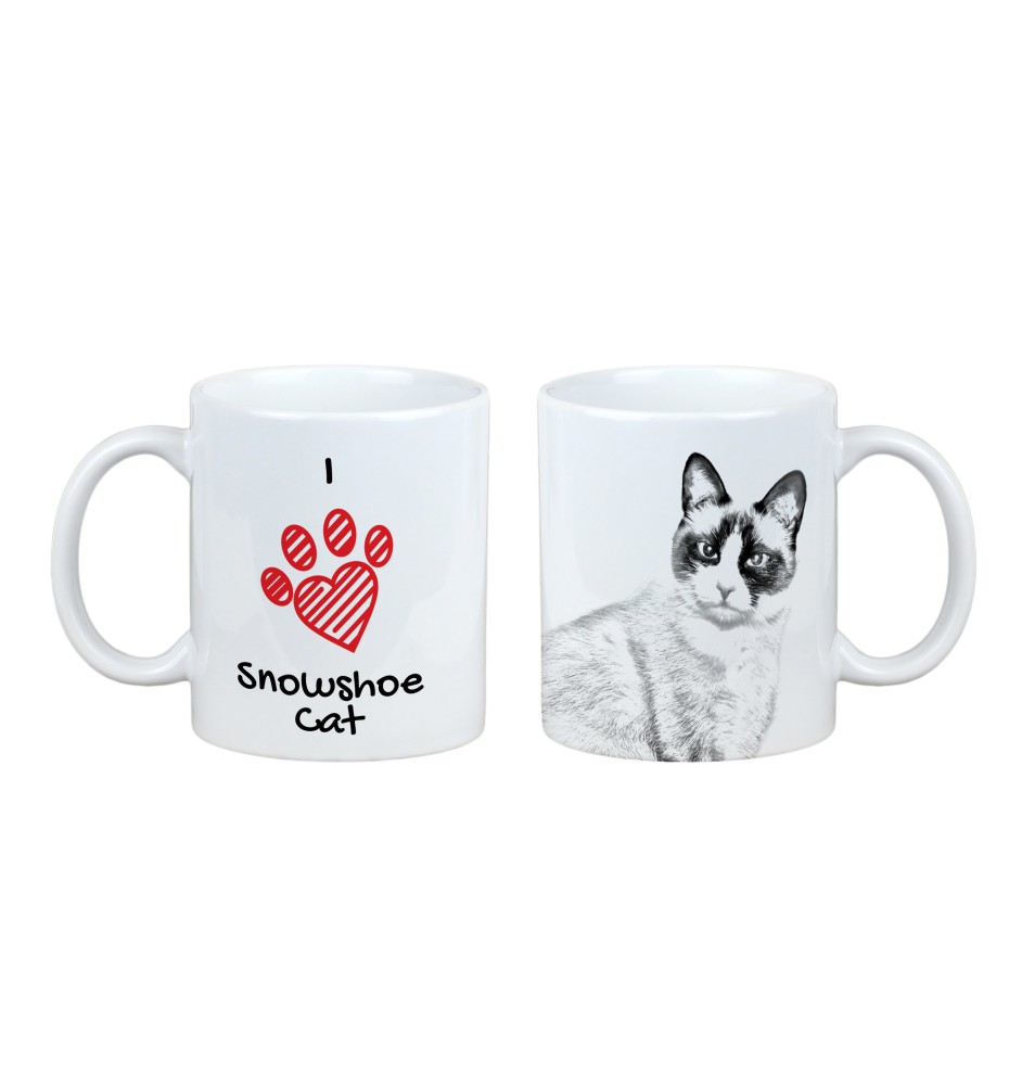 Schneeschuh - Tasse mit Katze, entzückende Tasse mit Grafik, Geschenk mit Ihrem Foto von der Marke Art-Dog