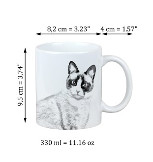 Schneeschuh - Tasse mit Katze, entzückende Tasse mit Grafik, Geschenk mit Ihrem Foto von der Marke Art-Dog
