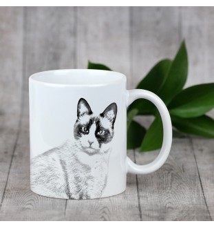 Schneeschuh - Tasse mit Katze, fröhliche Tasse für Hundefreunde, personalisiertes Geschenk der Marke Art-Dog