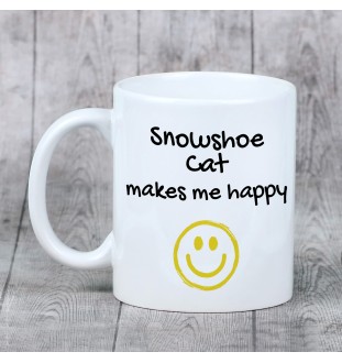 Snowshoe - cat mug, cheerful mug for a dog lover, personalized gift from the Art-Dog brand