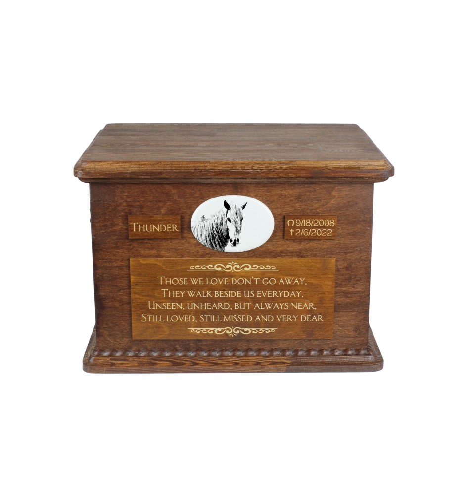 Giara Pferd Urn für Pferdeasche, personalisierte Urne mit Foto, große Box für Pferdeasche von der Marke Art-Dog