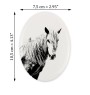Giara Horse - commemorative plaque with a photo of a horse, tombstone plaque with a print, personalized oval plaque by Art-Dog brand