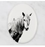 Giara Horse - commemorative plaque with a photo of a horse, tombstone plaque with a print, personalized oval plaque by Art-Dog brand