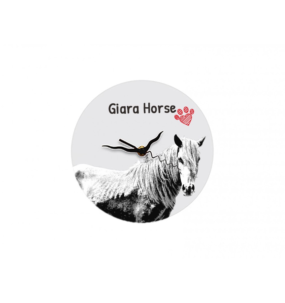 Giara Horse - wall clock with a horse, shelf clock with a print, personalized home decoration from the Art-Dog brand