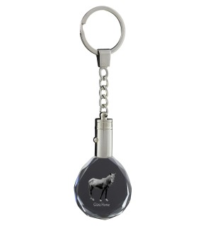 Cheval Giara - pendant with a picture of a horse, crystal key ring in a gift box, unique gift by Art-Dog brand