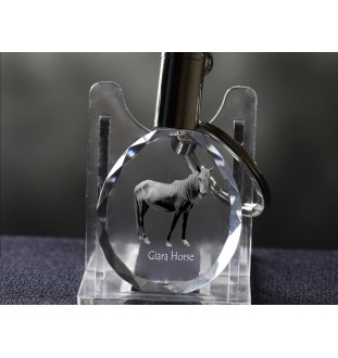 Cheval Giara - pendant with a picture of a horse, crystal key ring in a gift box, unique gift by Art-Dog brand