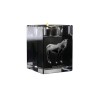 Cheval Giara - Bougeoir avec image d'un cheval, porte bougie en cristal, cadeau personnalisé par la marque Art-Dog