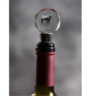 Cheval Giara - Bouchon de bouteille, bouchon de vin en cristal avec image d'un cheval, cadeau personnalisé pour barman par la marque Art-Dog