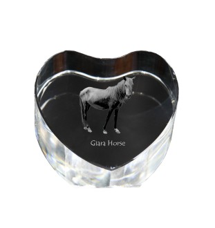 Giara Horse - a photo of a horse in crystal, a crystal heart, a unique frame with a photo from the Art-Dog brand