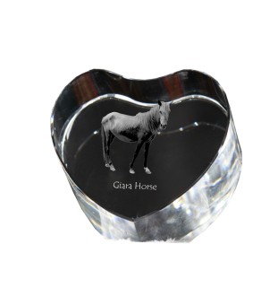Giara Horse - a photo of a horse in crystal, a crystal heart, a unique frame with a photo from the Art-Dog brand