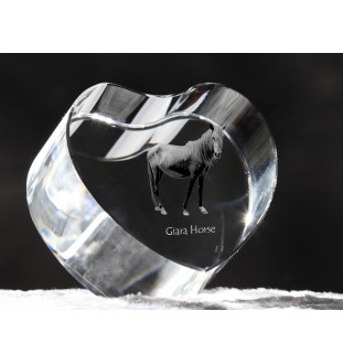 Giara Horse - a photo of a horse in crystal, a crystal heart, a unique frame with a photo from the Art-Dog brand