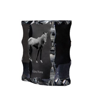 Giara Horse - kryształ ze zdjęciem konia, szklana statuetka ze zdjęciem, wyjątkowa ramka ze zdjęciem marki Art-Dog