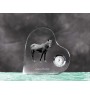 Giara Horse - crystal clock with a picture of a horse, heart-shaped shelf clock, personalized standing clock by Art-Dog brand