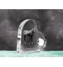 Cheval Giara - horloge en cristal avec une photo de cheval, horloge de table en forme de cœur, horloge debout personnalisée de la marque Art-Dog