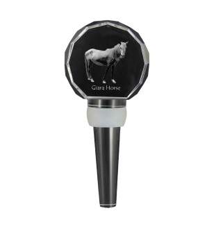 Giara Pferd - Kristallflaschenverschluss mit Pferd, einzigartiger Weinverschluss mit Foto, personalisiertes Geschenk für Sommelier der Marke Art-Dog