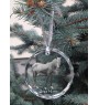 Cheval Giara - boule de Noël en cristal avec une photo, photo de cheval dans le cristal, décoration personnalisée pour sapin de Noël de la marque Art-Dog