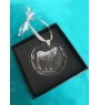 Giara Horse - crystal bauble with a photo, horse photo in crystal, personalized Christmas tree ornament by Art-Dog brand