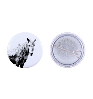 Cheval Giara ornement de chemise, broche pour sac, cadeau idéal avec la possibilité d'ajouter votre propre graphisme de la marque Art-Dog