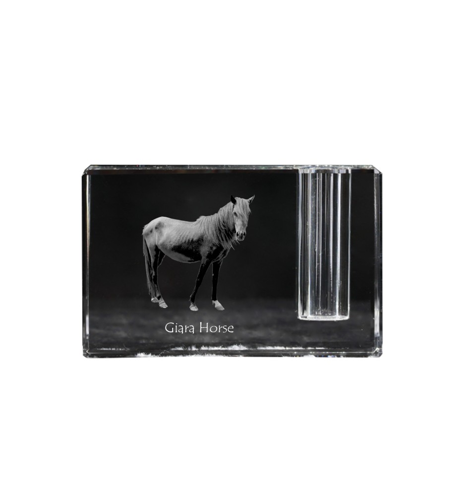 Giara Pferd - Stifthalter, Kristallorganisator mit Bild eines Pferdes, einzigartige Schreibtischdekoration der Marke Art-Dog