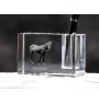 Cheval Giara - Porte-stylos, organiseur en cristal avec image d'un cheval, décoration de bureau unique par la marque Art-Dog
