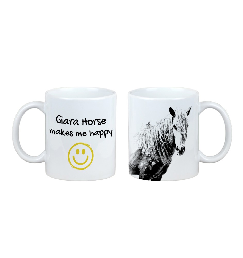 Koń z Giara kubek z koniem Makes me happy Art-Dog