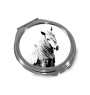 Giara Horse - pocket mirror with a horse, personalized mirror for a purse, compact mirror with Art-Dog brand print