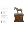 Hanoverian Horse - urn for horse ashes, urn with a statuette, elegant urn with a horse from the Art-Dog brand