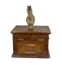 Hanoverian Horse - large urn for horse ashes, personalized urn with a statuette, horse ashes box by Art-Dog brand