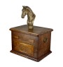 Hanoverian Horse - large urn for horse ashes, personalized urn with a statuette, horse ashes box by Art-Dog brand