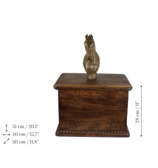 Hannoveranisches Pferd - große Urne für Pferdeasche, personalisierte Urne mit einer Statuette, Pferdeasche-Box von der Marke Art-Dog