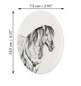 Cheval Henson - une plaque commémorative avec une photo de cheval, une plaque funéraire avec une impression, une plaque ovale personnalisée de la marque Art-Dog