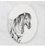 Cheval Henson - une plaque commémorative avec une photo de cheval, une plaque funéraire avec une impression, une plaque ovale personnalisée de la marque Art-Dog
