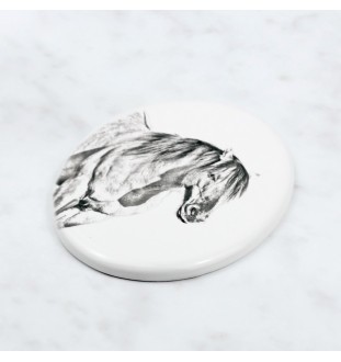 Cheval Henson - une plaque commémorative avec une photo de cheval, une plaque funéraire avec une impression, une plaque ovale personnalisée de la marque Art-Dog