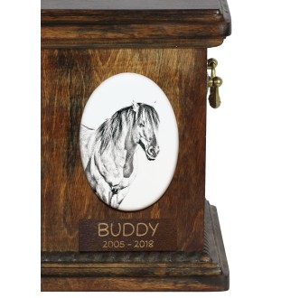 Henson Horse - commemorative plaque with a photo of a horse, tombstone plaque with a print, personalized oval plaque by Art-Dog brand
