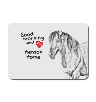 Henson Horse - mouse pad with print, personalized pad with a horse, unique gadget for an office worker from the Art-Dog brand