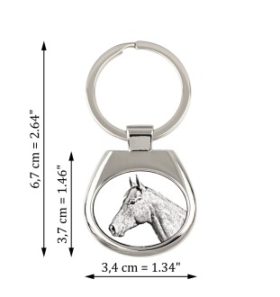 Holsteiner Horse - keychain with a horse, keychain with a print, personalized pendant from the Art-Dog brand