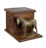 Cheval hanovrien - urne pour cendres de cheval avec statuette, urne personnalisée avec gravure, grande boîte pour cendres de cheval de la marque Art-Dog