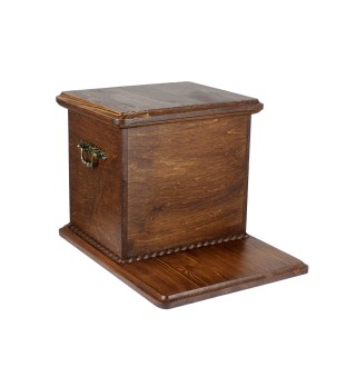 Hanoverian Horse - urn for horse ashes with a statuette, personalized urn with engraving, large box for horse ashes from the Art-Dog brand