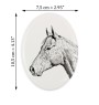Cheval Holsteiner - une plaque commémorative avec une photo de cheval, une plaque funéraire avec une impression, une plaque ovale personnalisée de la marque Art-Dog