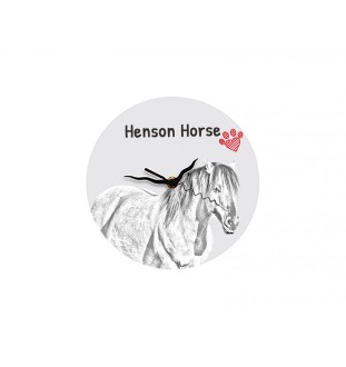 Cheval Henson - horloge murale avec cheval, horloge de table avec impression, décoration personnalisée de la maison de la marque Art-Dog
