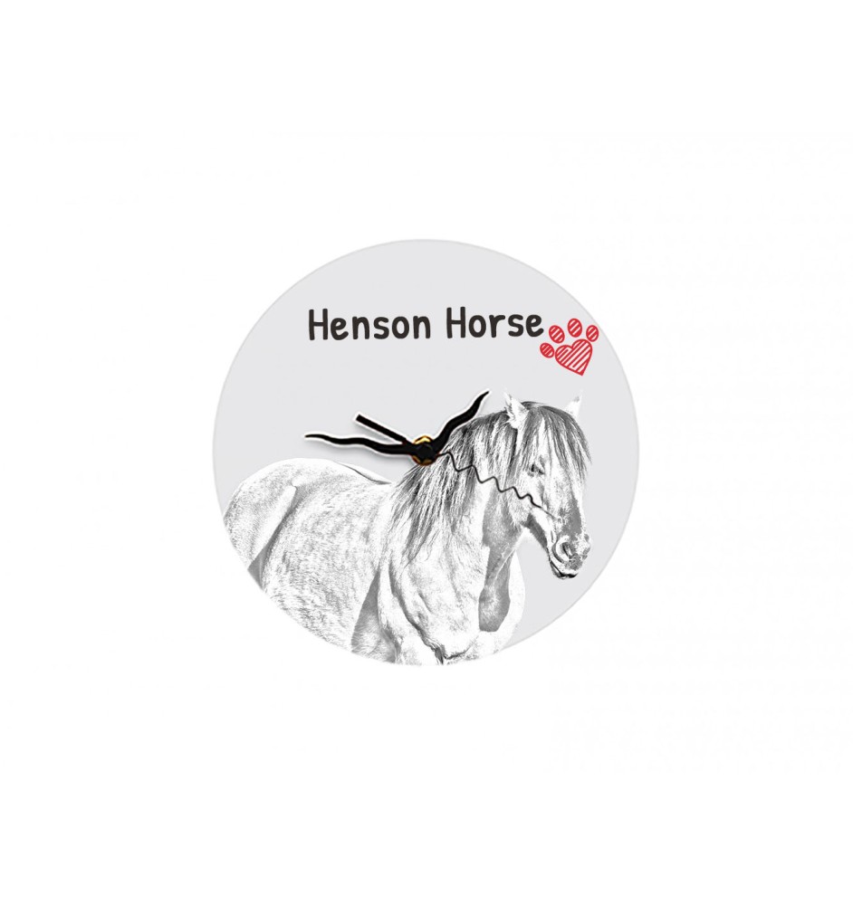 Henson-Pferd - Wanduhr mit Pferd, Uhr mit Druck für das Regal, personalisierte Hausdekoration der Marke Art-Dog