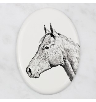 Koń holsztyński, Holsteiner płyta nagrobna z koniem Art-Dog