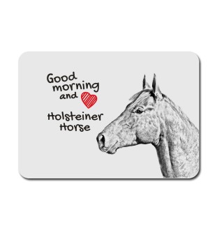 Cheval Holsteiner - tapis de souris imprimé, tapis de souris personnalisé avec un cheval, un gadget unique pour un employé de bureau de la marque Art-Dog